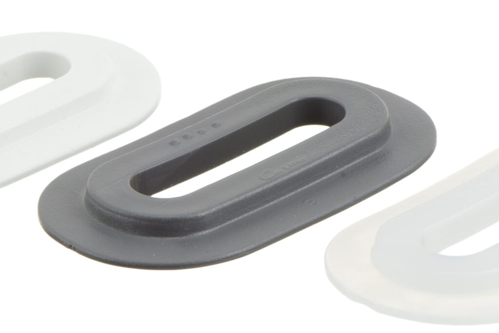 Ovalt PVC snørings-ring til bannere, overdækninger og presenninger.