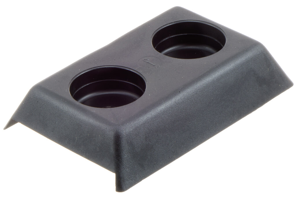 Plastdæksel med 2 huller