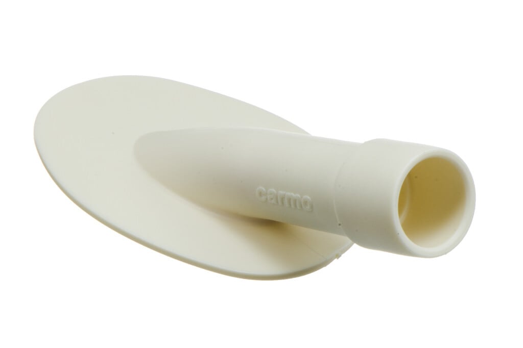 PVC/PUR plastik flange med vinklet studs, Ø14mm