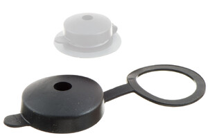 Capuchon de protection en plastique avec anneau de fixation.