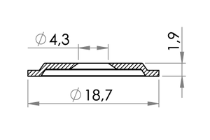 Small technical drawing of 02-117 Rondelle en PVC pour 02-031