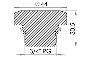 Small technical drawing of 03-374 Soupape de sécurité avec filetage G3/4