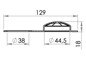 Small technical drawing of 03-714 Ventileret beskyttelseshætte