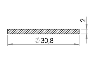 Small technical drawing of 03-937 Joint en mousse 25 mm pour bouchon 03-936