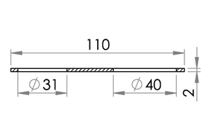 Small technical drawing of 03-960 Holdering til ventiler