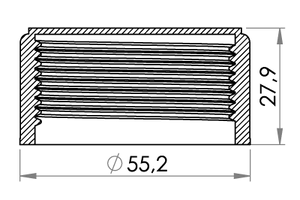 Small technical drawing of 03-976 Valve-Cap 1½"