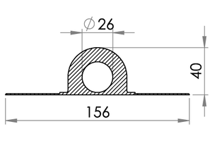 Small technical drawing of 05-684 Åregaffel, lukket