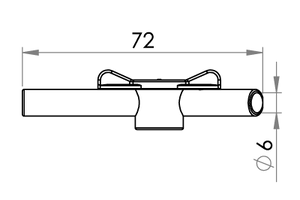 Small technical drawing of 09-852 Vanne de tour en PVC, petit