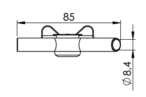 Small technical drawing of 09-855 Vanne de tour en PVC, grand