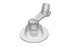 Low-profile inflation valve for inflatables, free flow, fixed plug, 7 mm