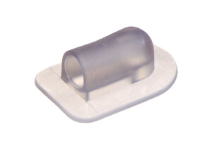 Vinklet PVC/PUR plastikflange til 6 mm slange