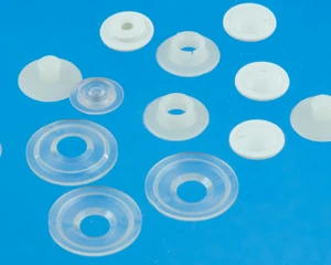 Plastic snap fasteners for HF (High Frequency) welding