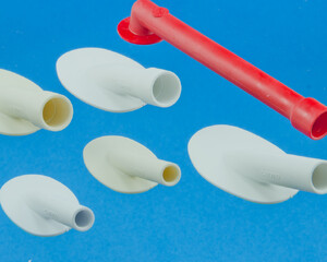 Valves Oblique en plastique PVC pour soudage Haute Frèquence (HF)
